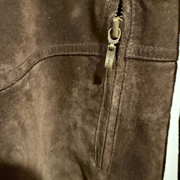 NEW SPECIAL $58 TRIBAL Size 12 Women’s Dark Chocolate Brown Suede Jacket - Picture 6 of 11